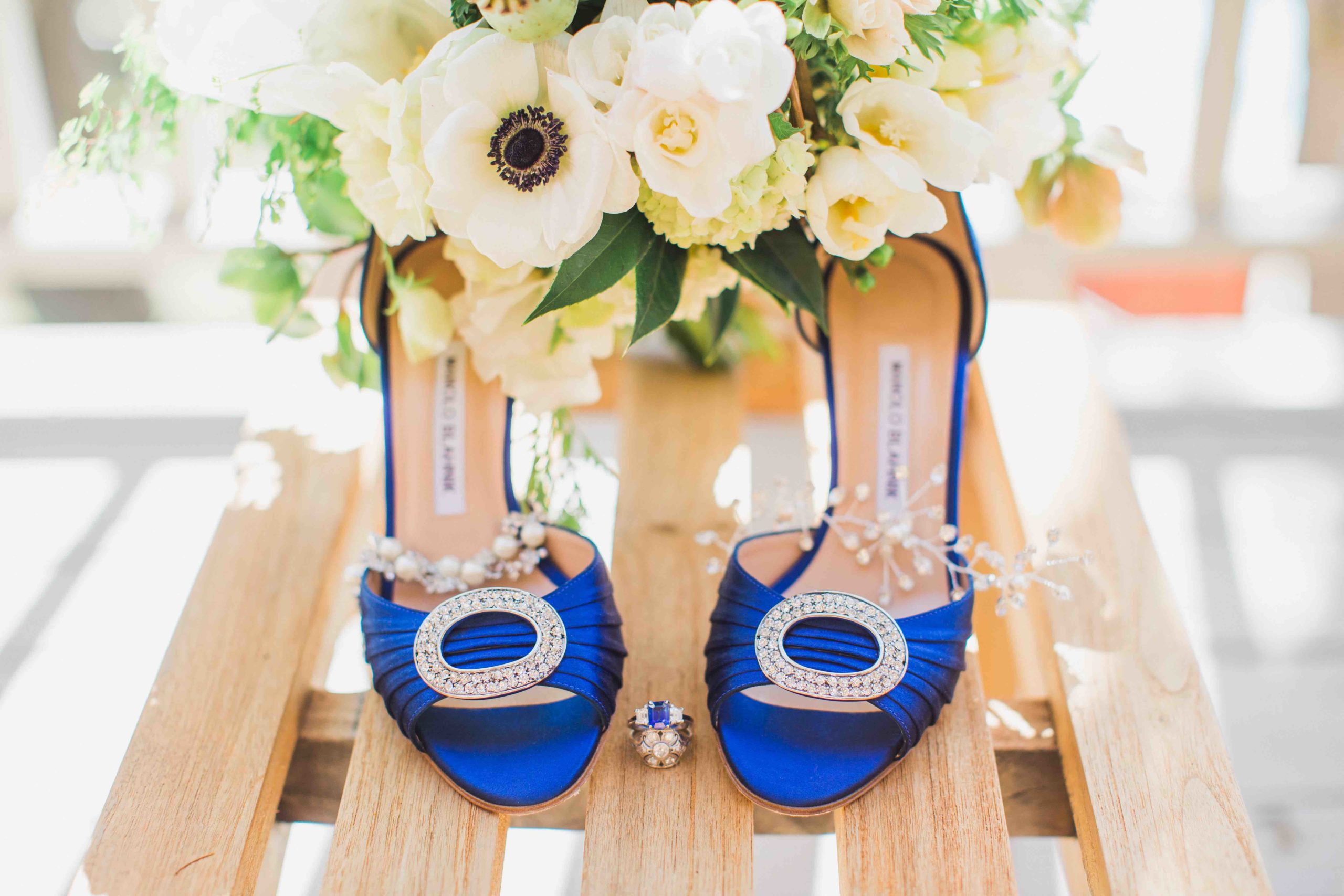 blue wedding shoes