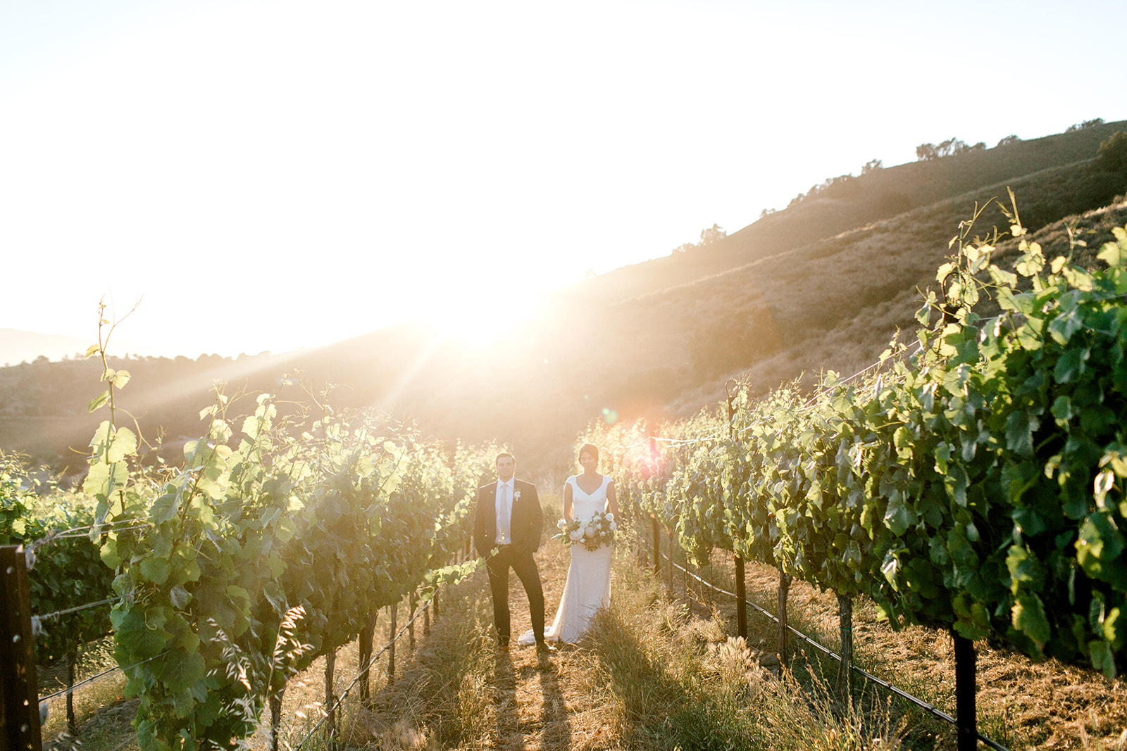 Couple in Vineyard in Carmel Valley