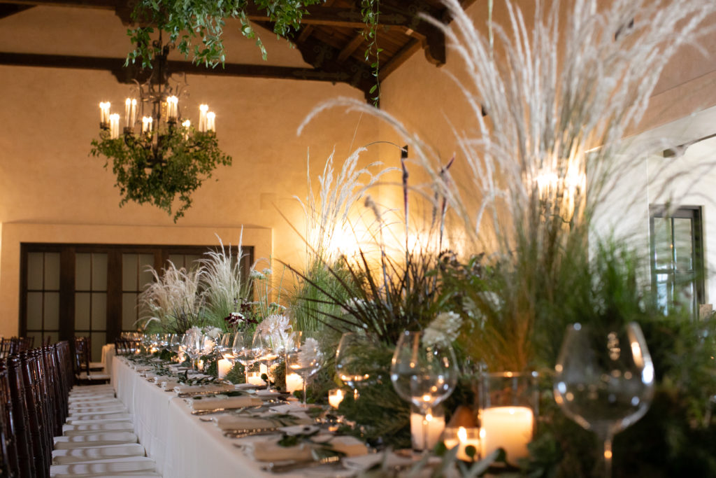 Head table at Monterey Peninsula Country Club in Pebble Beach