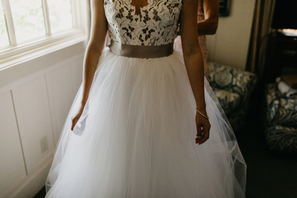 Brides wedding dress