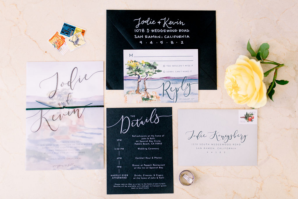 Stationary for a Pebble Beach Private Estate Wedding