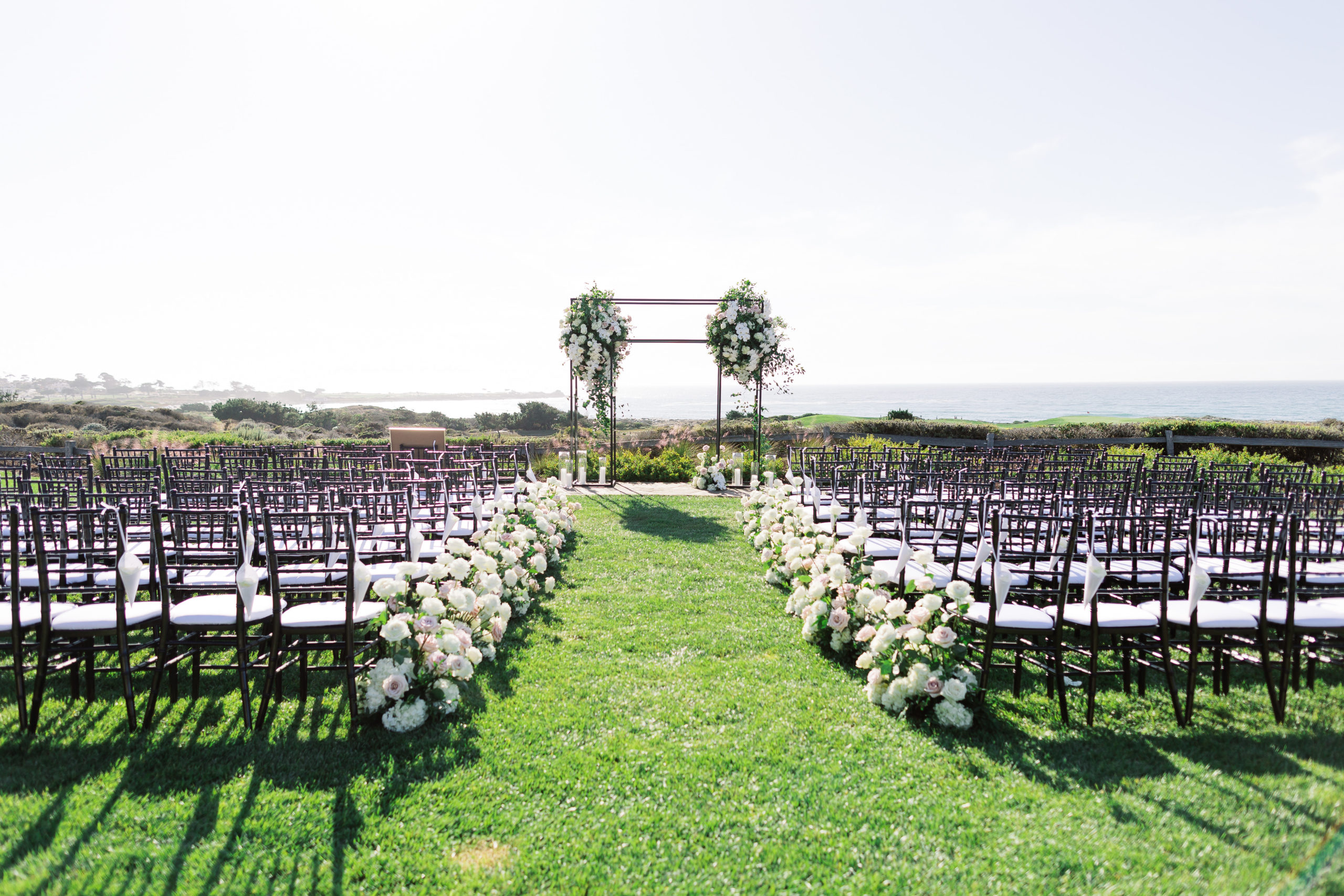 wedding ceremony at Spanish Bay Pebble Beach Resorts